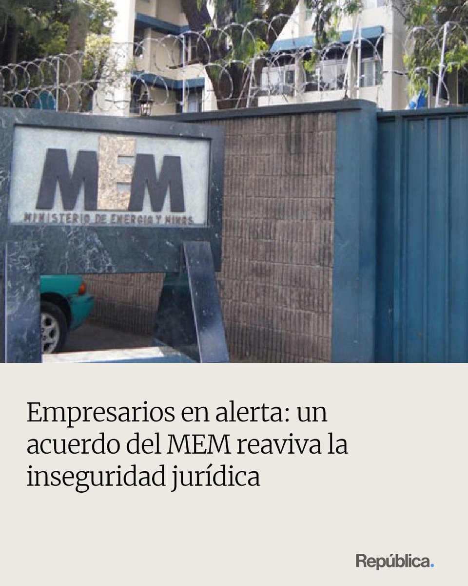 ⚠️  El sector privado reaccionó con preocupación al Acuerdo 145-2026 del Ministerio de Energía y Minas, que ordena una consulta indígena vinculada al Proyecto Hidroeléctrico Palo Viejo.

La medida alcanza a una hidroeléctrica que opera legalmente desde hace 14 años con licencias