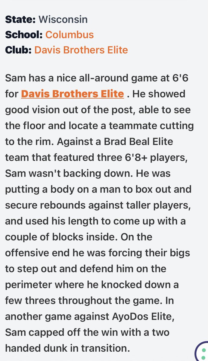 sam23powers's tweet photo. Thank you for the write up @PrepHoops, had a good weekend at #WindyCityWar playing some great competition 
@PrepHoops_WI @davisbroselite @CbusBasketball https://t.co/pO6Elzgkss
