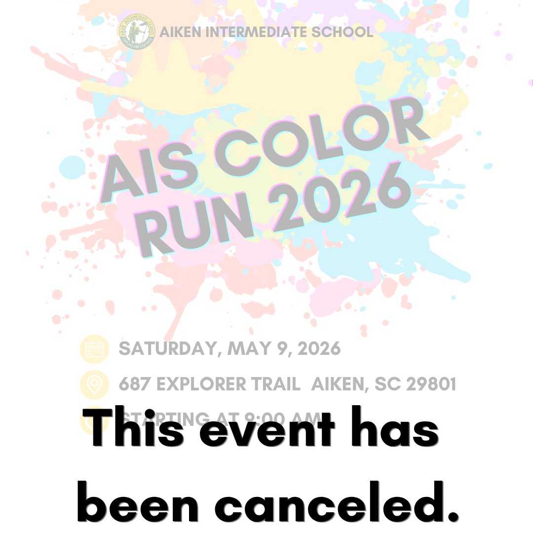 The AIS Color Run scheduled for Saturday, May 9th has been canceled. We appreciate your interest and support, and we hope to offer this event again in the future 💛