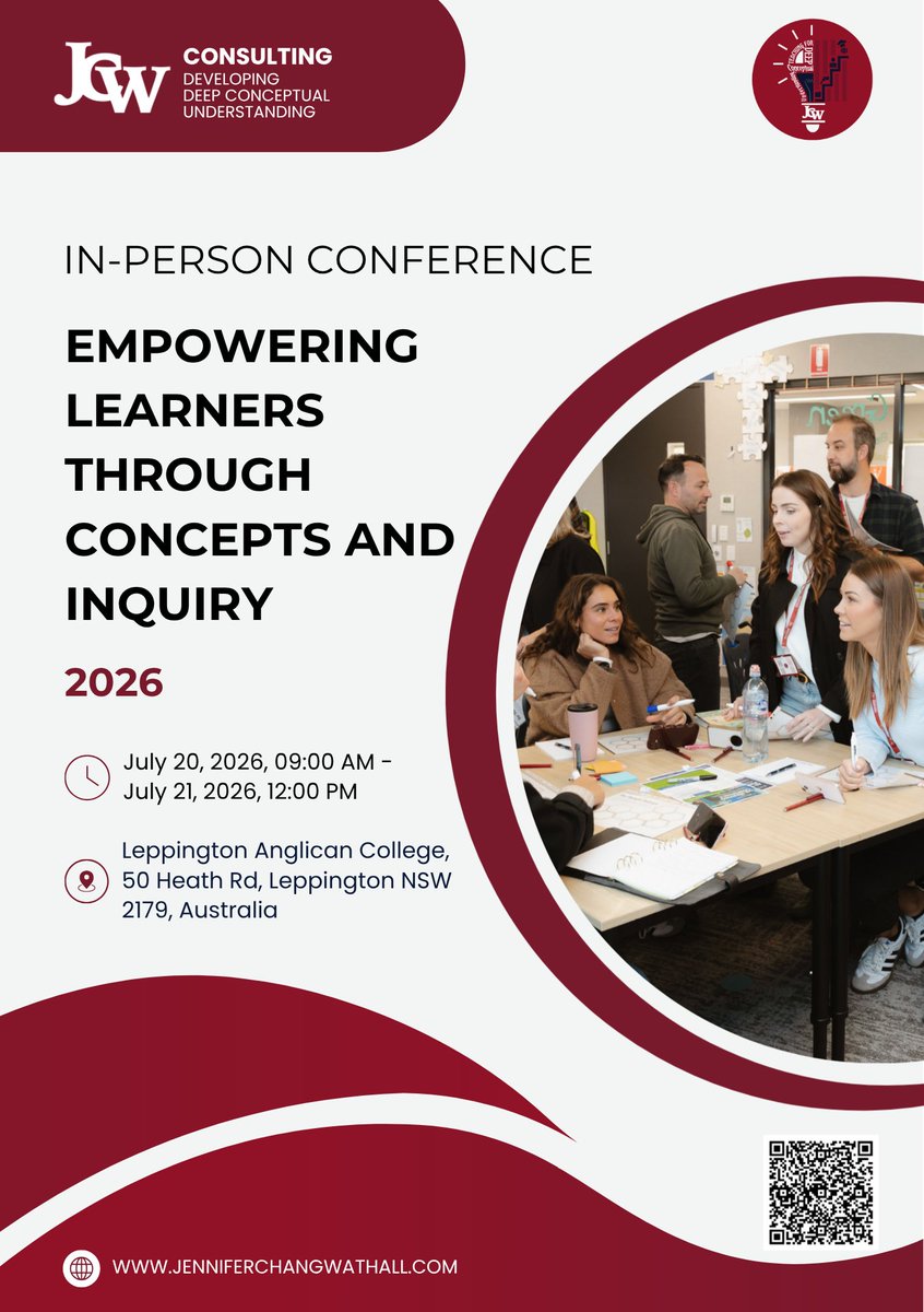 JenniferWathall's tweet photo. Excited to join @NicoleThorson, @JuanCarlosCairos for a 1.5-day conference in Sydney, July 20–21! 🔗 Register: https://t.co/ySahELLM5V #ConceptBasedLearning #InquiryLearning #AIPoweredPedagogy #ProfessionalLearning #SydneyEducators https://t.co/rGwBBcMvCN
