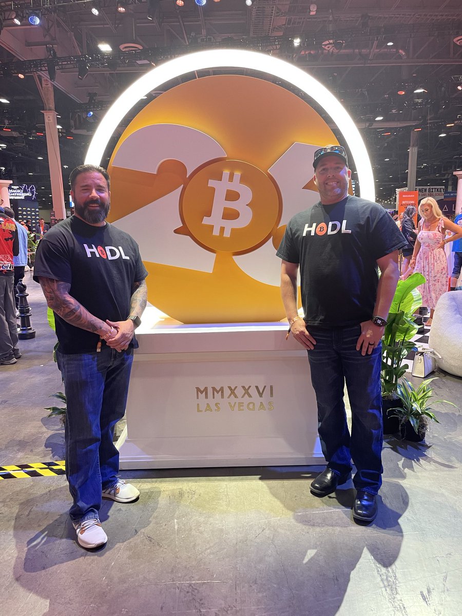 Good times with some cool swag! <a href="/Bitcoin_IRA/">BitcoinIRA</a> <a href="/senatorkline/">Chris Kline</a> <a href="/TheBitcoinConf/">The Bitcoin Conference</a> <a href="/CryptoPharmER/">CryptoPharmER</a> #Bitcoin2026
