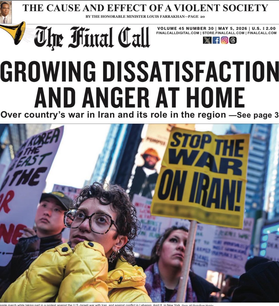 NOIMosque4's tweet photo. "Growing dissatisfaction and anger at home over country's war in Iran and its role in the region."

Learn more and subscribe @ https://t.co/TstBGzpK7R https://t.co/Gltgogr4TF