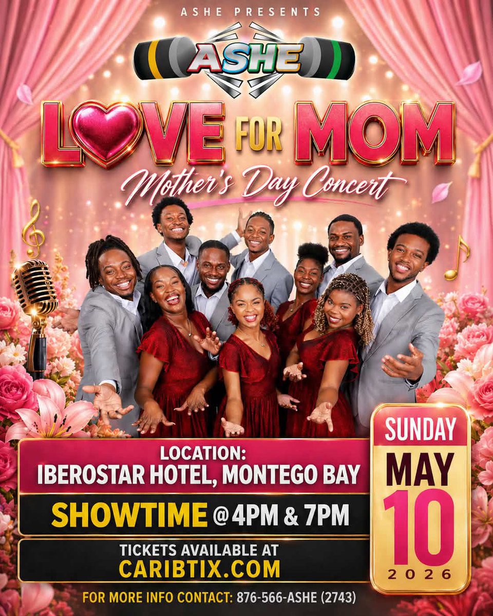 JAMAICA’S BROADWAY ENSEMBLE ASHE BRINGS ‘LOVE FOR MOM’ CONCERT
TO MONTEGO BAY FOR THE FIRST TIME ON MOTHER’S DAY

<a href="/theashecompany/">The ASHE Company</a>
<a href="/conroybwilson/">Conroy B. Wilson</a>
@michaelholgat