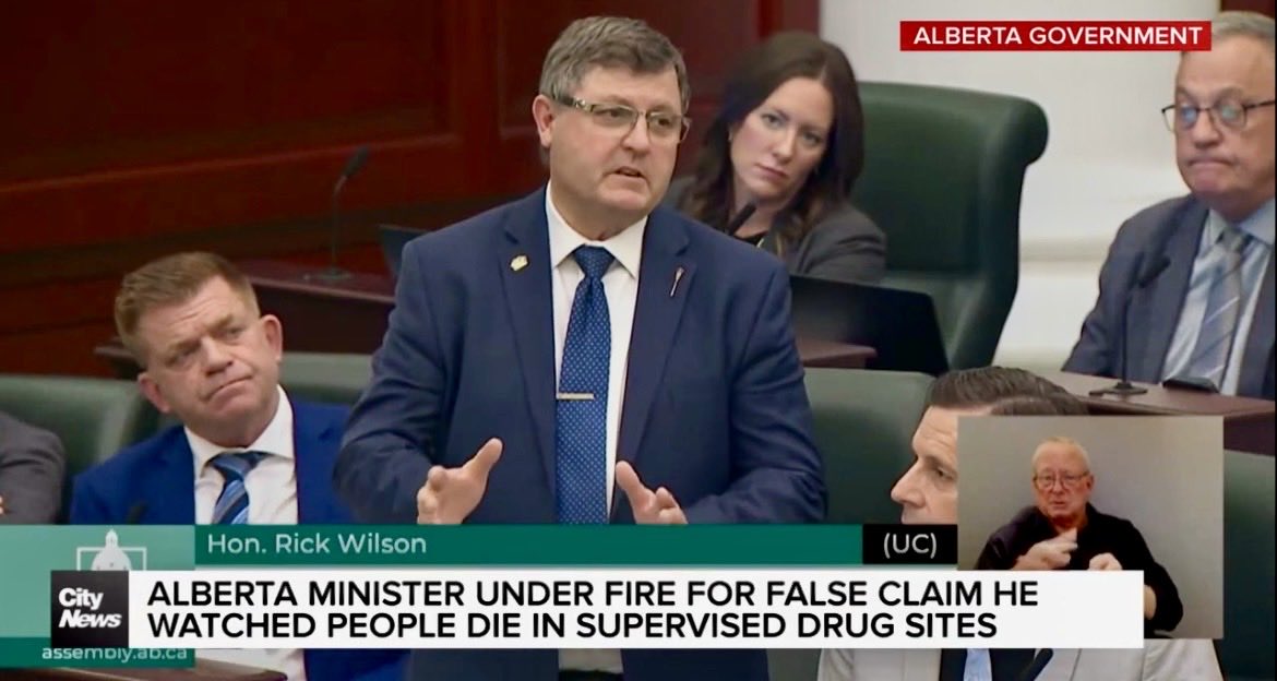 JSJamato's tweet image. There are calls for an Alberta minister to apologize or lose his job after he falsely claimed to have witnessed deaths inside supervised consumption sites. As Sean Amato reports, Rick Wilson is attempting to ‘clarify’ his controversial comments. #ableg 

youtu.be/mEvKwNszKmA?si…