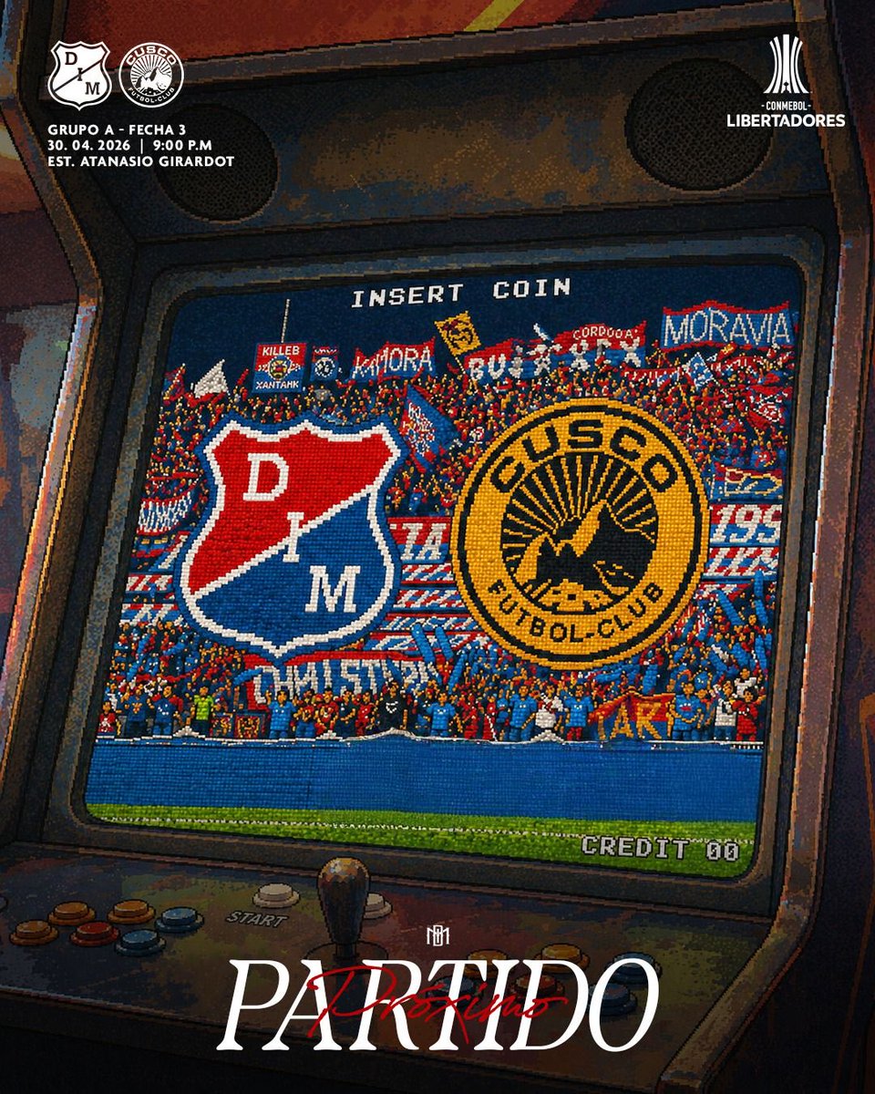 DIM_Oficial's tweet photo. [🔜🔴🔵] Próximo partido:
🆚 Cusco F.C.
🏆 Fecha 3 - Fase de grupos - CONMEBOL Libertadores
📆 Jueves, 30 de abril
⌚️ 9:00 p.m.
🏟️ Atanasio Girardot
🎟️ DIM Plus

#VamosPoderoso ❤️💙 https://t.co/xnyngWwOQl