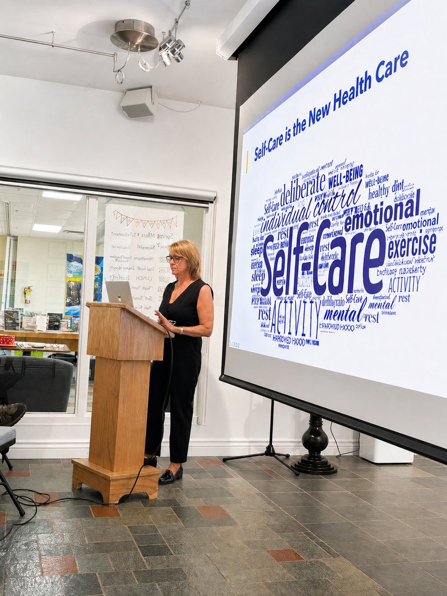 bjaucoin's tweet image. Honoured to spend the day with the Retired Teachers Organization of Southwest Shores, @NSTeachersUnion, sharing why Self-care is the new Health Care for educators who have spent their lives caring for others. #SelfCare #Resilience #Wellness #RetiredTeachers #LivingLifeOverCancer