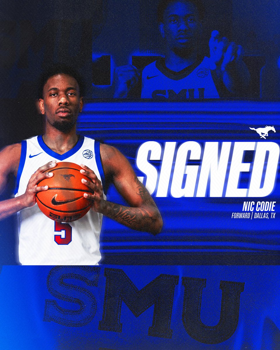 SMUBasketball's tweet photo. Back in Dallas 😏

Nic Codie is a Mustang! https://t.co/OQLNgFzIUR