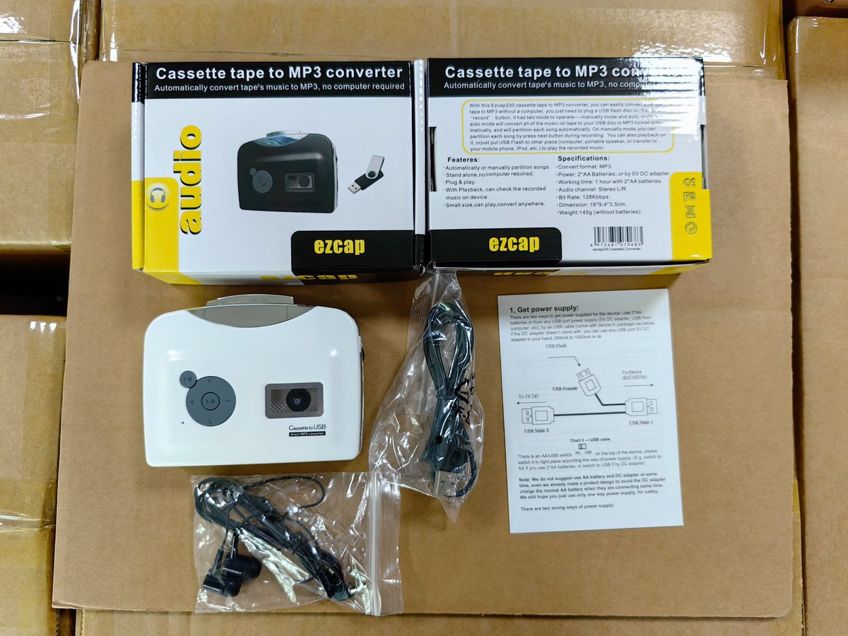 _ForwardVideo's tweet photo. ezcap Cassette Player!
More details:sales04@ezcap.com
#CassettePlayer #TapePlayer #CassetteConverter #TapeToMp3 https://t.co/kdjONwXQqH