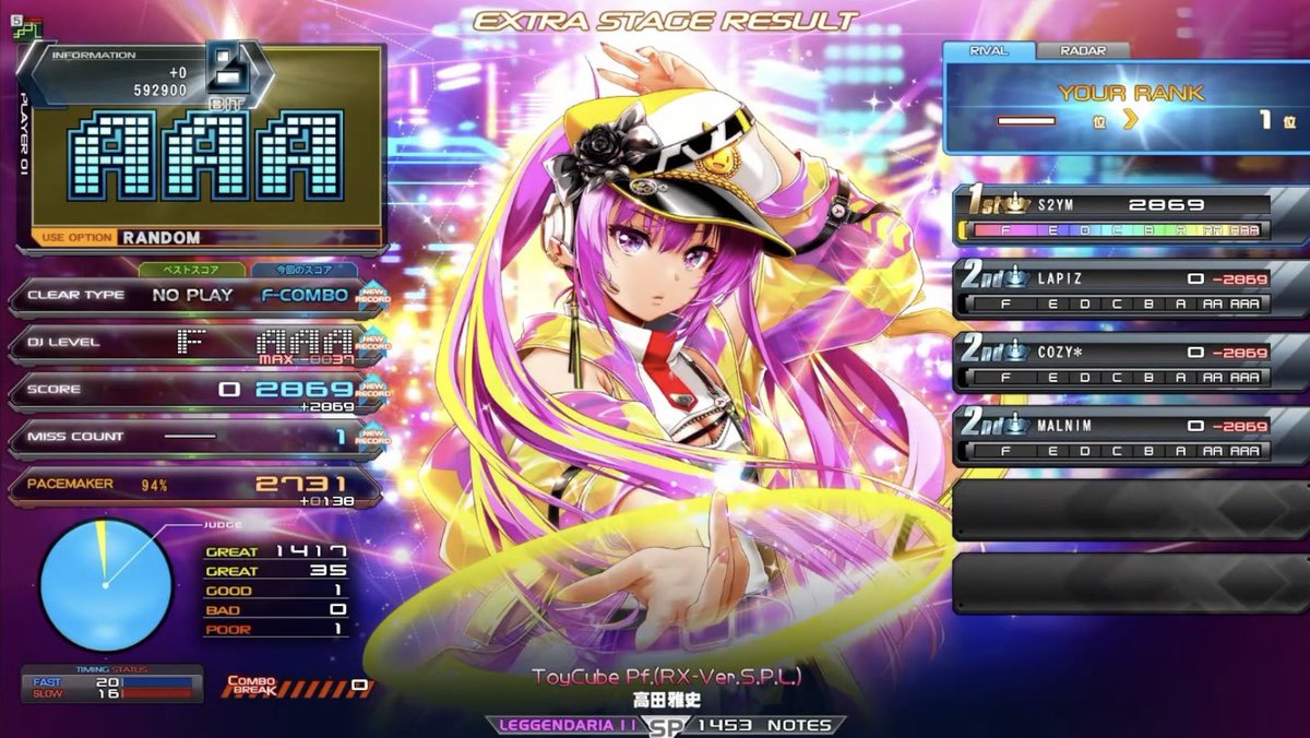 tripyandchan24's tweet image. PENDUAL (PRESENT) BGM デスか、　時計しまったね。。。

@Sato_Nao #IIDX22 #PENDUAL #SDVX