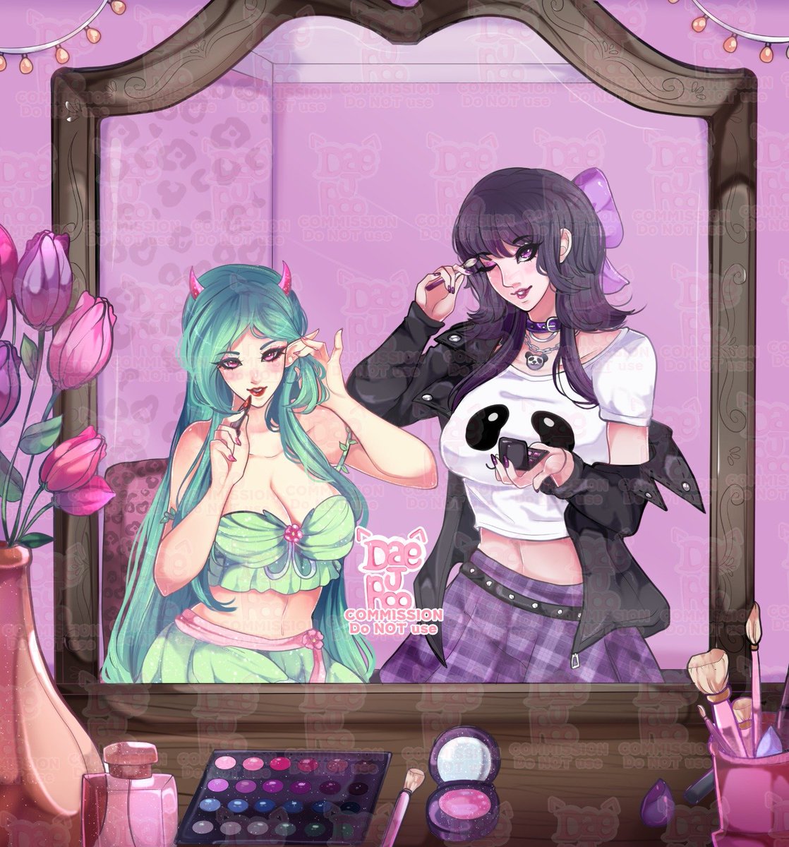 Daejroo_art's tweet photo. Half-body commission requested at Vgen for @NoBullySusBaka 💜💚Thank you very much for another work! :D 
#Commission #Vgen #Vgencomm #art #commissionsopen https://t.co/suRmTOD9Lh