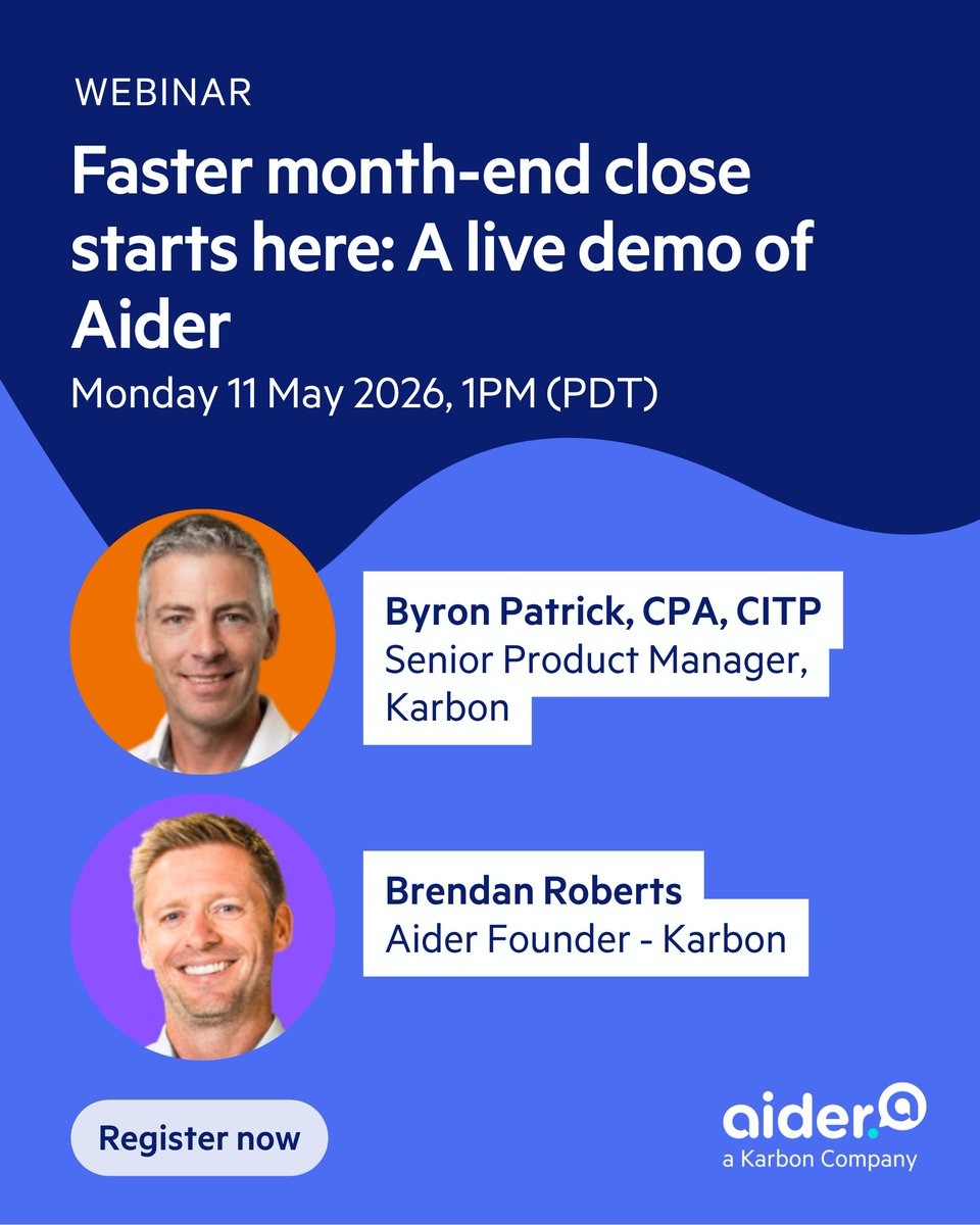 AskAider's tweet photo. The rebuild is live. Now see it in action!

📅 Monday 11 May | 1:00pm PDT

👉Register here: https://t.co/sgEcCC1xl5

#AiderAI #MonthEndClose #AIinAccounting #AccountingTech https://t.co/OOA32K19Xy