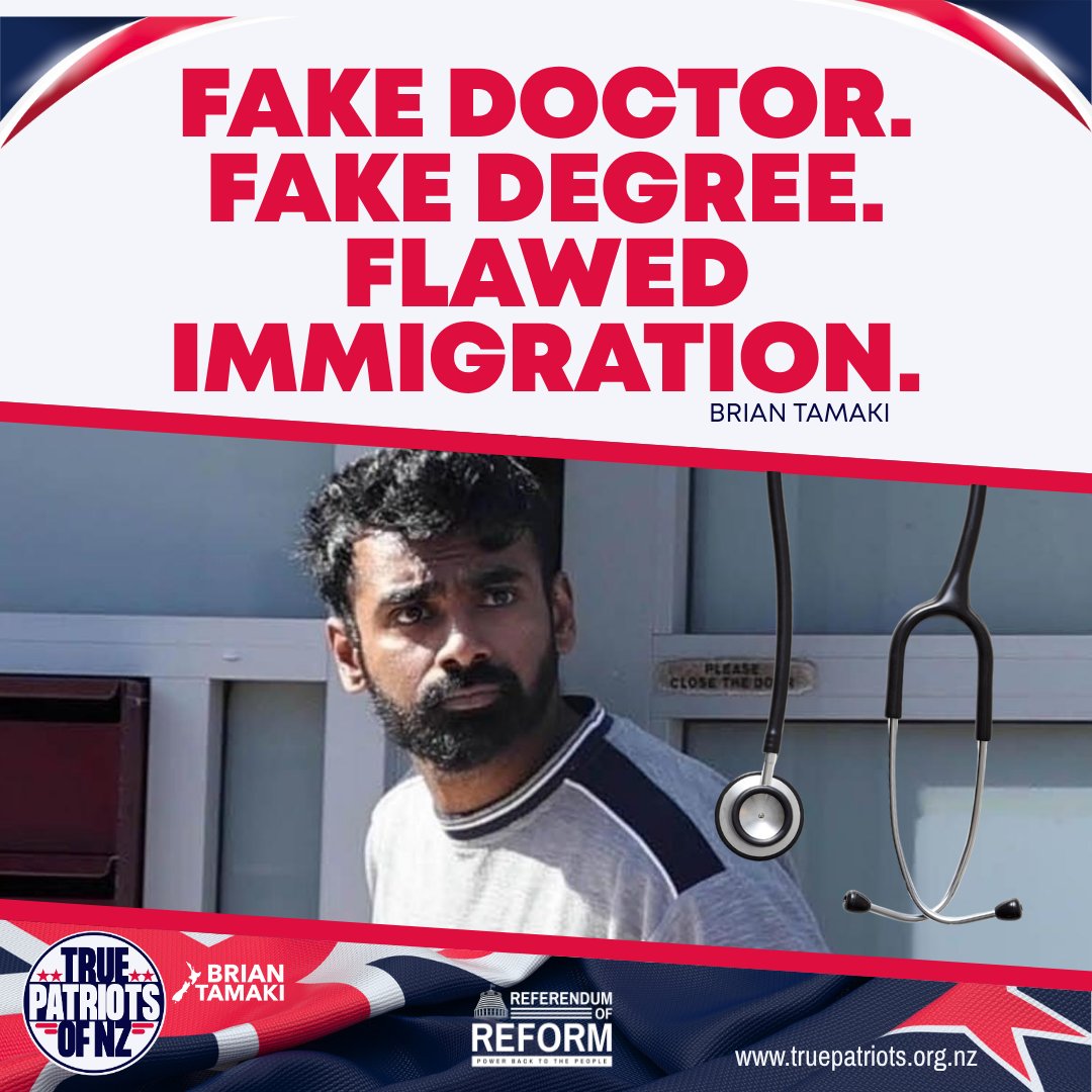 BrianTamakiNZ's tweet image. FAKE DOCTORS. FAKE DEGREES. REAL DANGER.

An Indian immigrant who never completed medical school walked into our biggest hospital, Middlemore…
Put on the uniform…
And started treating patients.

Not for a day.
For months.

This is the case of Yuvaraj Krishnan…the fake doctor