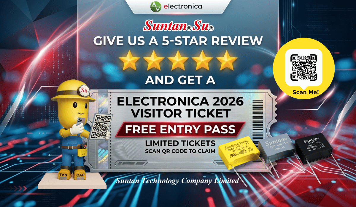 SuntanTech's tweet photo. Leave us a Google 5-star review for a chance to get an electronica 2026 visitor ticket.

https://t.co/2YS0KGNlc0

Limited quantity available.

#Suntan #Electronica2026 #GoogleReview #VisitorTicket https://t.co/0rgnfiAC0p