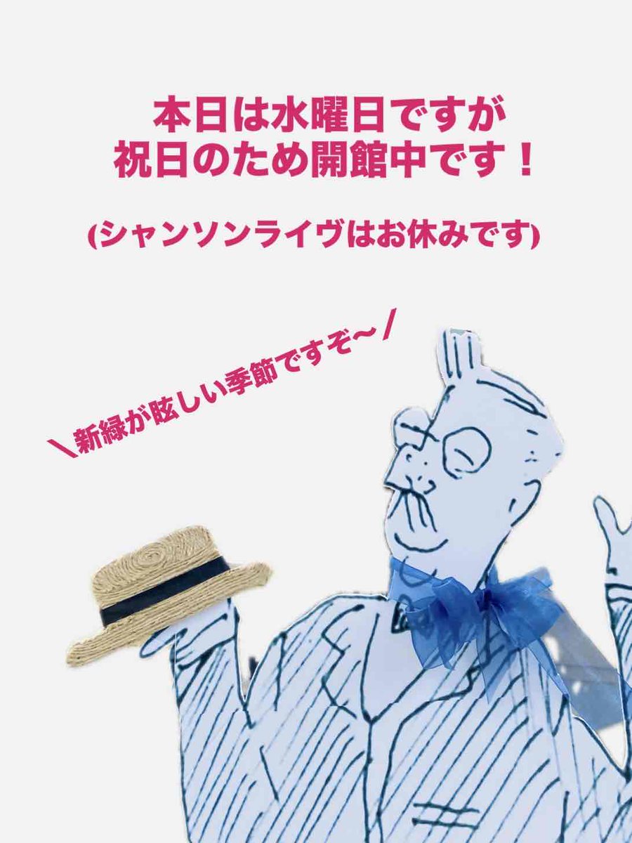 musee_chanson's tweet photo. 本日は祝日のため開館しております😊
入口の早咲きのバラの「カクテル」、そしてハナミズキ・マロニエが咲き、庭園の藤もまだ咲いております😍　大欅の下で深呼吸するのもおススメですよ🌳

そして…カフェでお茶を飲んで☕️
ショップでのお買い物もどうぞお楽しみください🌷 https://t.co/5PfKKiwYZP