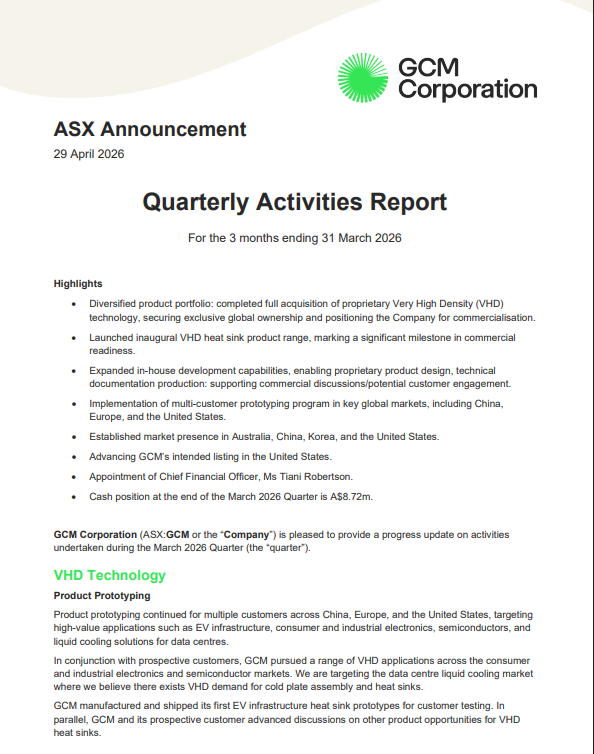 AIN_Training's tweet photo. $GCM have included a very nice update to their Quarterly Activities. Looking forward to see how this all pans out. For all intents and purposes, with a hint of NVIDIA, this sleeping giant could be a real game changer imo. https://t.co/5qhuLFmMEX