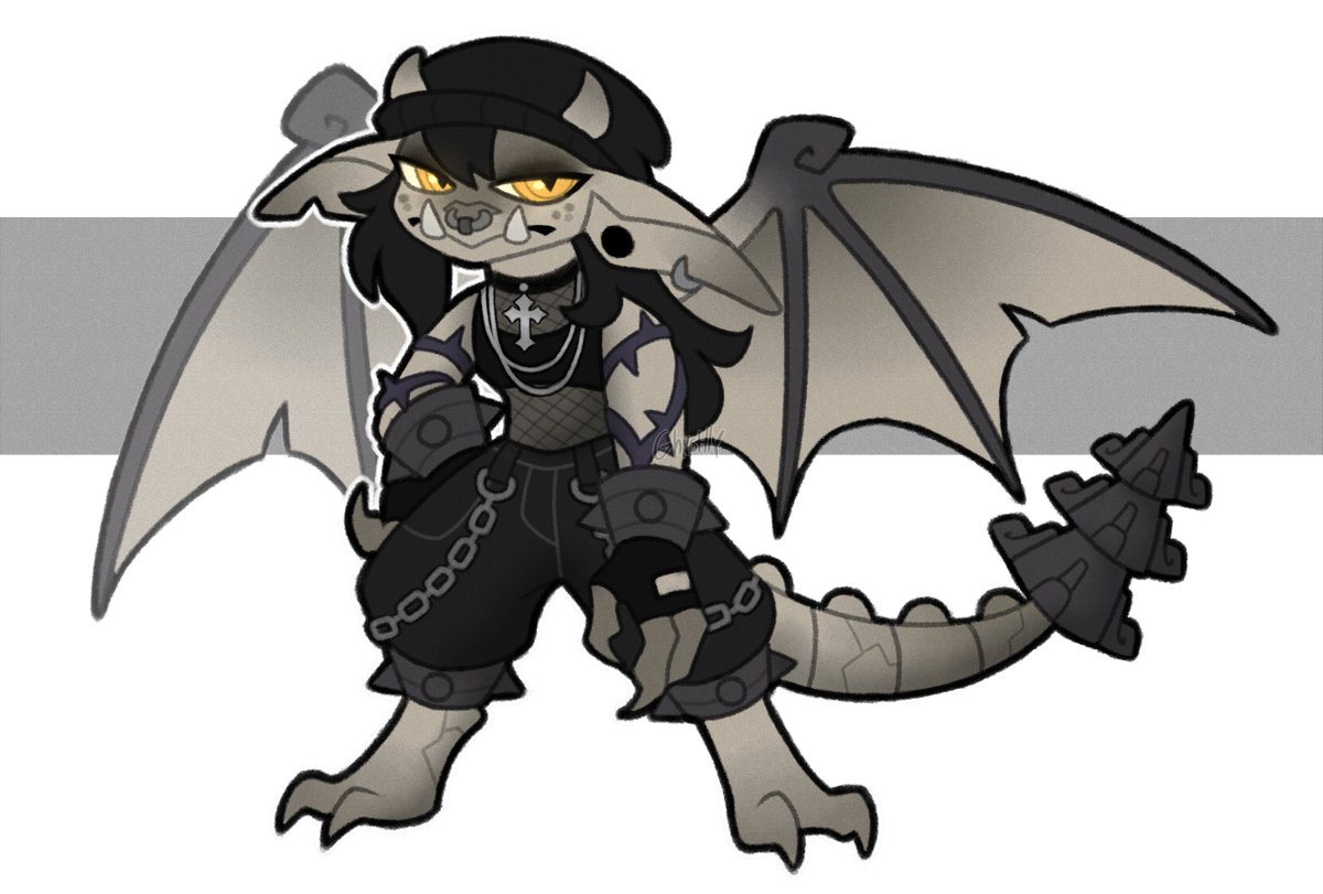 had to project on my favorite character so here's Goth-Goyle Ivy

i imagined her kudzu bomb being edgy blue roses or somethin. i also wanted to do that cathedral window wing thing her old design had but i couldnt make it look good x_x