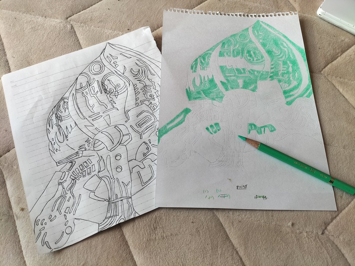 Rarararara89's tweet image. じゃーん、正解はFF13のユイジンシャンでした〜。こいつ滅茶苦茶強いですよね！出来たらpixivにあげます。
#FF13 #イラスト #FF