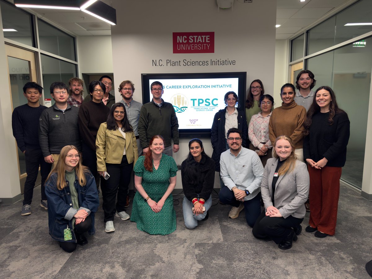 VT_TPSC's tweet photo. On day two of the 2026 Career Exploration Initiative, 12 graduate students and postdocs shared flash talks at @BASFCorporation, toured Elysia Bio, and visited @NC_PSI, where they had the opportunity to attend a career panel and connect with professionals across different roles. https://t.co/RYv3sGyyFK
