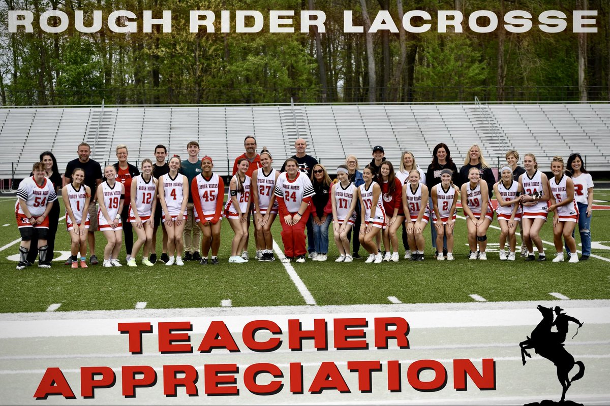 RoughRidersKENT's tweet photo. 🥍 Rough Rider Girls Lacrosse honored 17 outstanding educators at last night’s Teacher Appreciation Game on a beautiful evening. These teachers go above and beyond every day, making a lasting impact on our student-athletes both in the classroom and beyond.

#KentRiderPride https://t.co/P68Cc73Tve