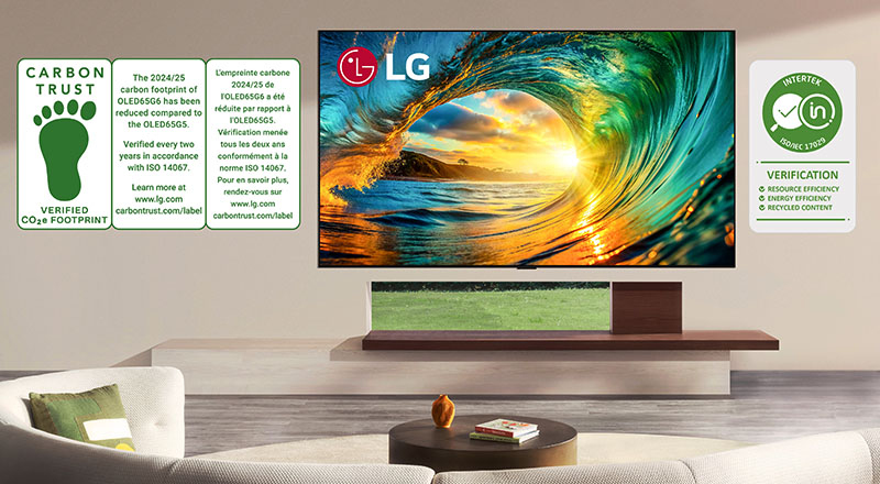 technocio's tweet image. #Tecnología #certificacionesecológicas #LGElectronics #LGOLEDevoC6 Televisores LG 2026 avanzan en sostenibilidad con nuevas certificaciones ecológicas: Las certificaciones de Carbon Trust, Intertek y E-Cycle Governance demuestran los esfuerzos continuos… dlvr.it/TSGtTC