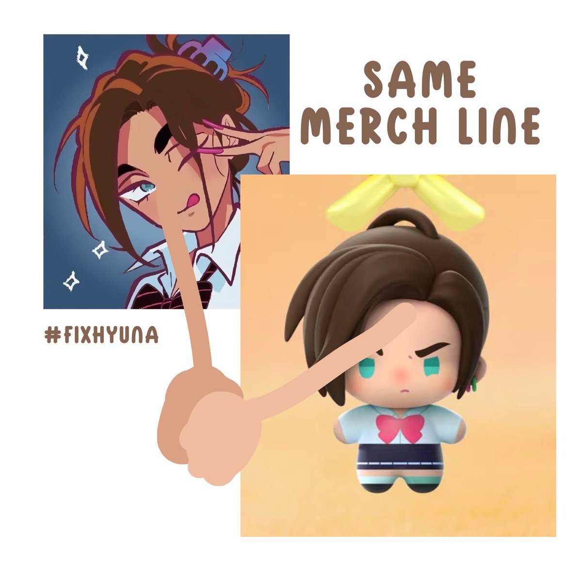 #fixhyuna i was so excited for this new look up figurine for it to end up whitewashing hyuna, and the only reason she looks darker it’s because Luka is super pale. And the school au is so cute too but that doesn’t NOT look like hyuna 💔💔 <a href="/vivinos/">VIVINOS</a> <a href="/Official_ALNST/">ALIEN STAGE_official</a>