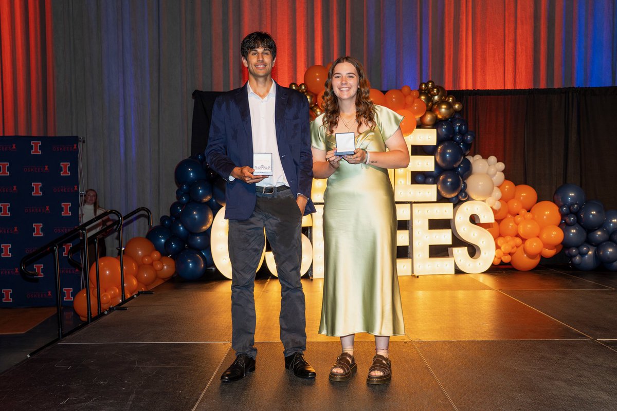 firstmayo's tweet photo. Congratulations to @AdisynCaryl  for being awarded the junior scholar athlete of the year at the OSKEE awards. She is a double major in Spanish and Elementary Education with a 4.0 gpa @IlliniAthletics @IlliniSB https://t.co/JemEp0fZcH