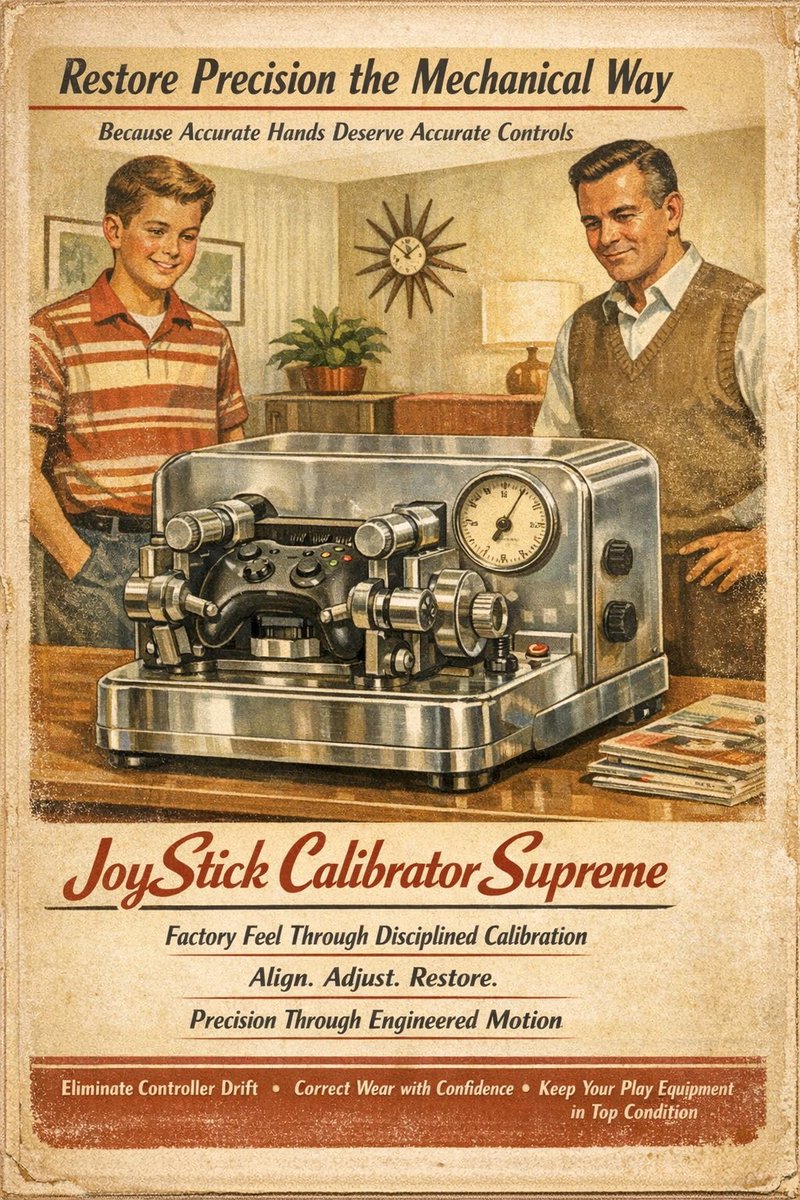 Retrega_Reset's tweet image. Respect the controller and it returns the favor. One precision tune and every movement snaps back to arcade level perfection ⚙️🎮 #RetroConcept #Vintage #RetroGaming #ControllerLife #ArcadePrecision #PlayBetter