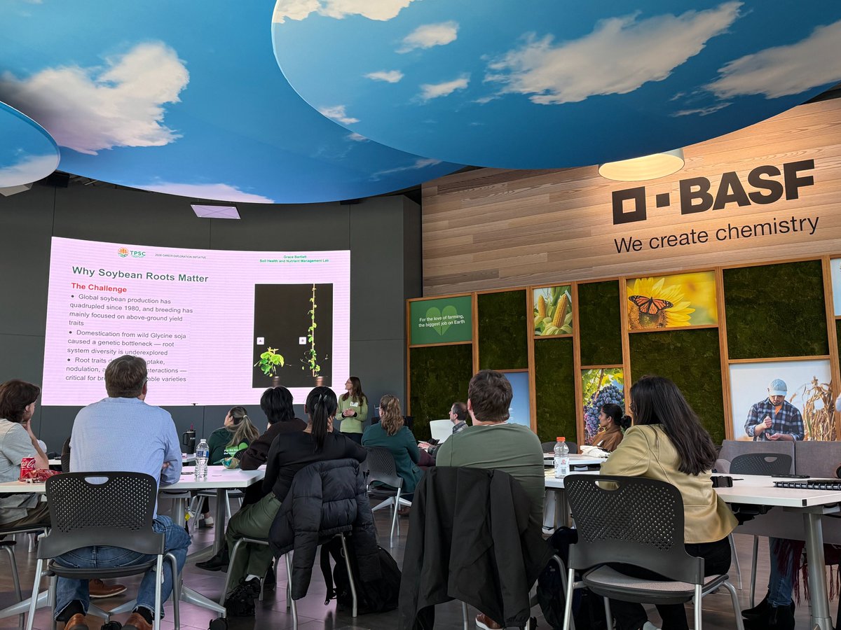 VT_TPSC's tweet photo. On day two of the 2026 Career Exploration Initiative, 12 graduate students and postdocs shared flash talks at @BASFCorporation, toured Elysia Bio, and visited @NC_PSI, where they had the opportunity to attend a career panel and connect with professionals across different roles. https://t.co/RYv3sGyyFK