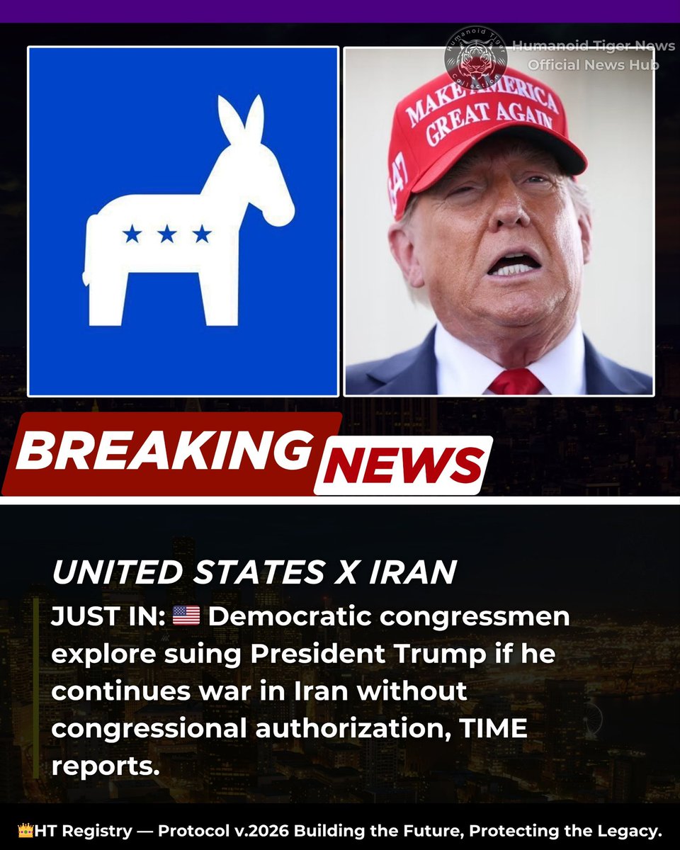 _htcnews's tweet image. 🚨JUST IN: Democratic congressmen explore suing President Trump if he continues war in Iran without congressional authorization, TIME reports.

___

Humanoid Tiger News
Official News Hub.

Meet our ecosystem:

🔗beacons.ai/humanoidtiger

#NFTs #NFTProject #NFTCollection