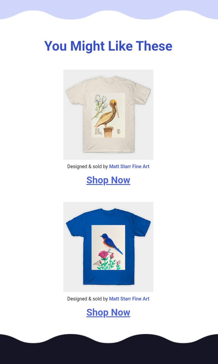 MattStarrFineA1's tweet image. Here are a couple of my works of art that are available on t-shirts, totes, phone cases, mugs, wall art, pillows, tapestry and more products in my TeePublic Art Shop:  teepublic.com/user/matt-star…

#mattstarrfineart #TeePublic #tshirts #pelicans #bluebirds #Lousiana #NewYork #art
