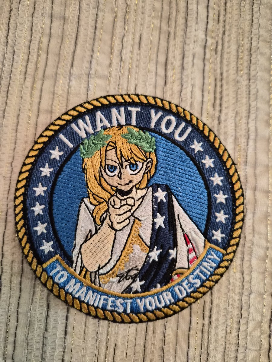 EagleEyeEdit's tweet image. Lady Columbia morale patch now for sale in my ebay store. #america #anime #patch 
 ebay.us/m/uA1tvT
