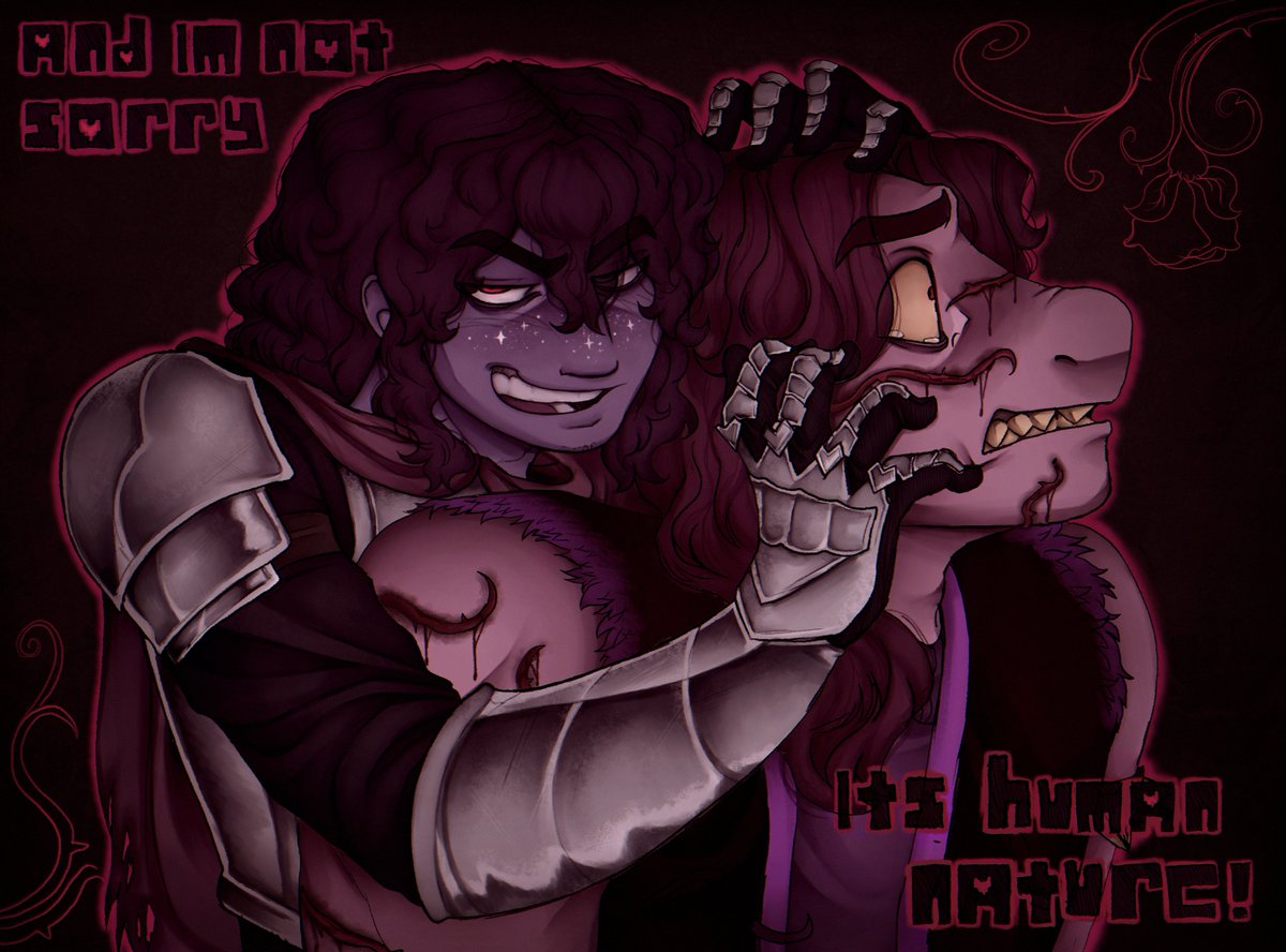 aanvole's tweet image. BLOOD// The girl with hope crossed on her heart #krusie #DELTARUNE