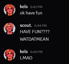 after scout finished the vault for the first time