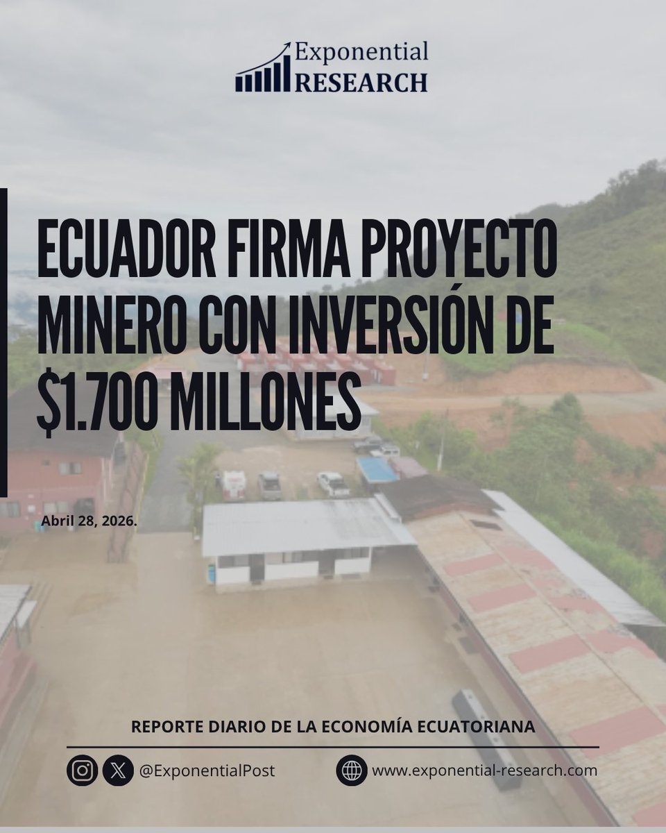 Ecuador firma proyecto minero con inversión de $1.700 millones

🧵(1/6)