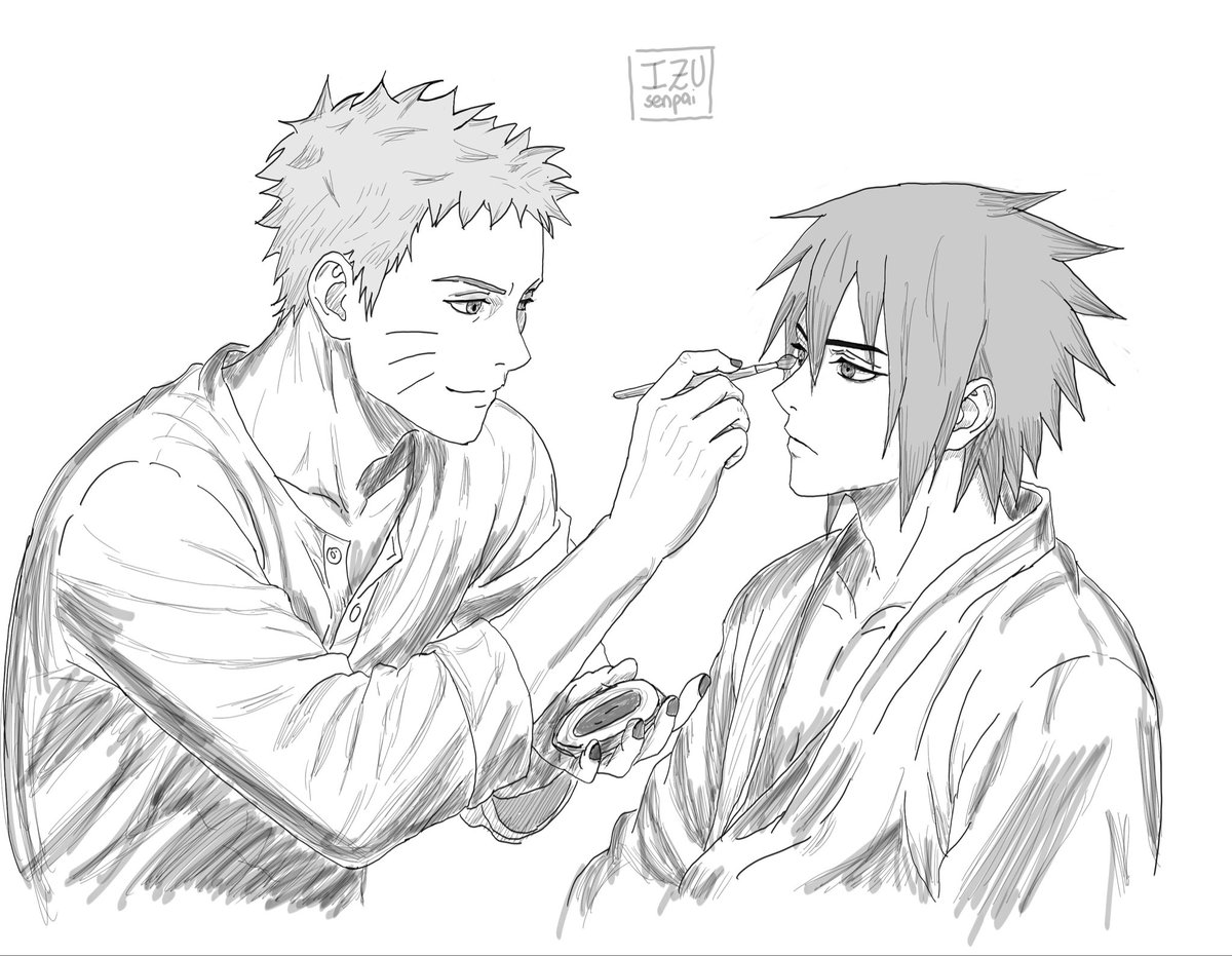 eles são tão gays, mas tão gays que eles fazem a maquiagem um do outro 

#narusasu #naruto