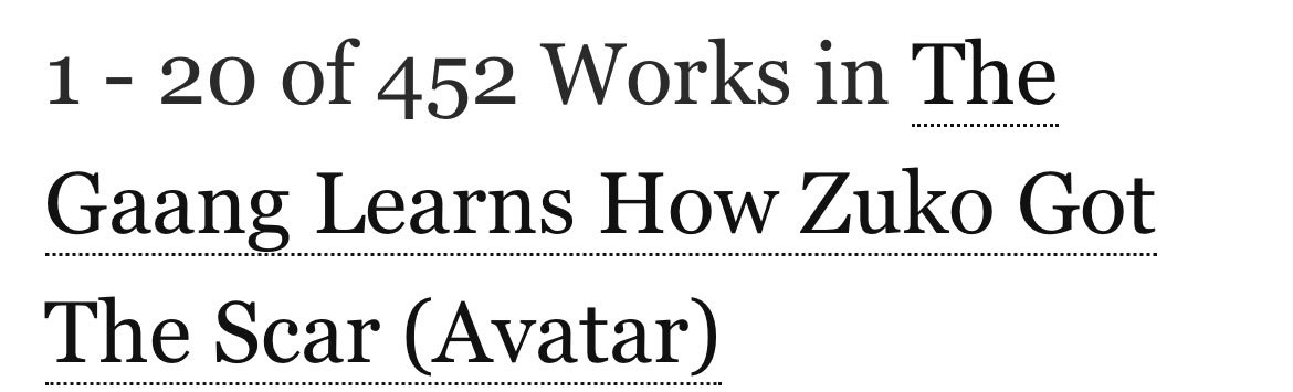 I recommend everyone go to AO3 and read all the fanfics under this tag