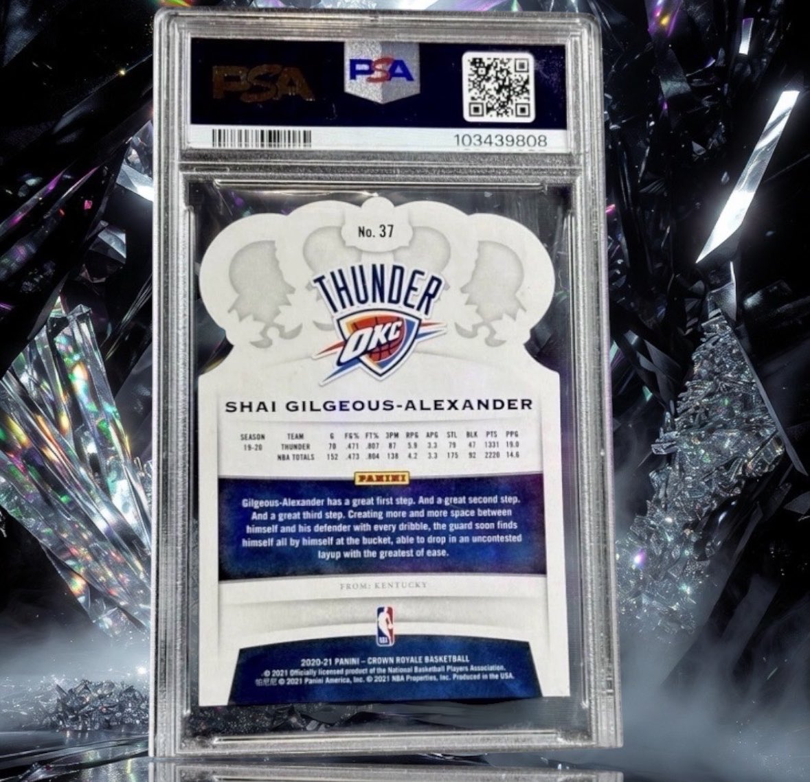 AZRIVASS's tweet image. The Crystal Black FOTL Shai is a true alternate collector's dream. 1 of 4 produced. Only 3 accounted for. The depth on this card is insane in hand.
The ultimate SGA addition for the high-end vault. 🏛️📈 #SGA #CrownRoyale #BasketballCards
💎He’s just getting started💎x2 MVP