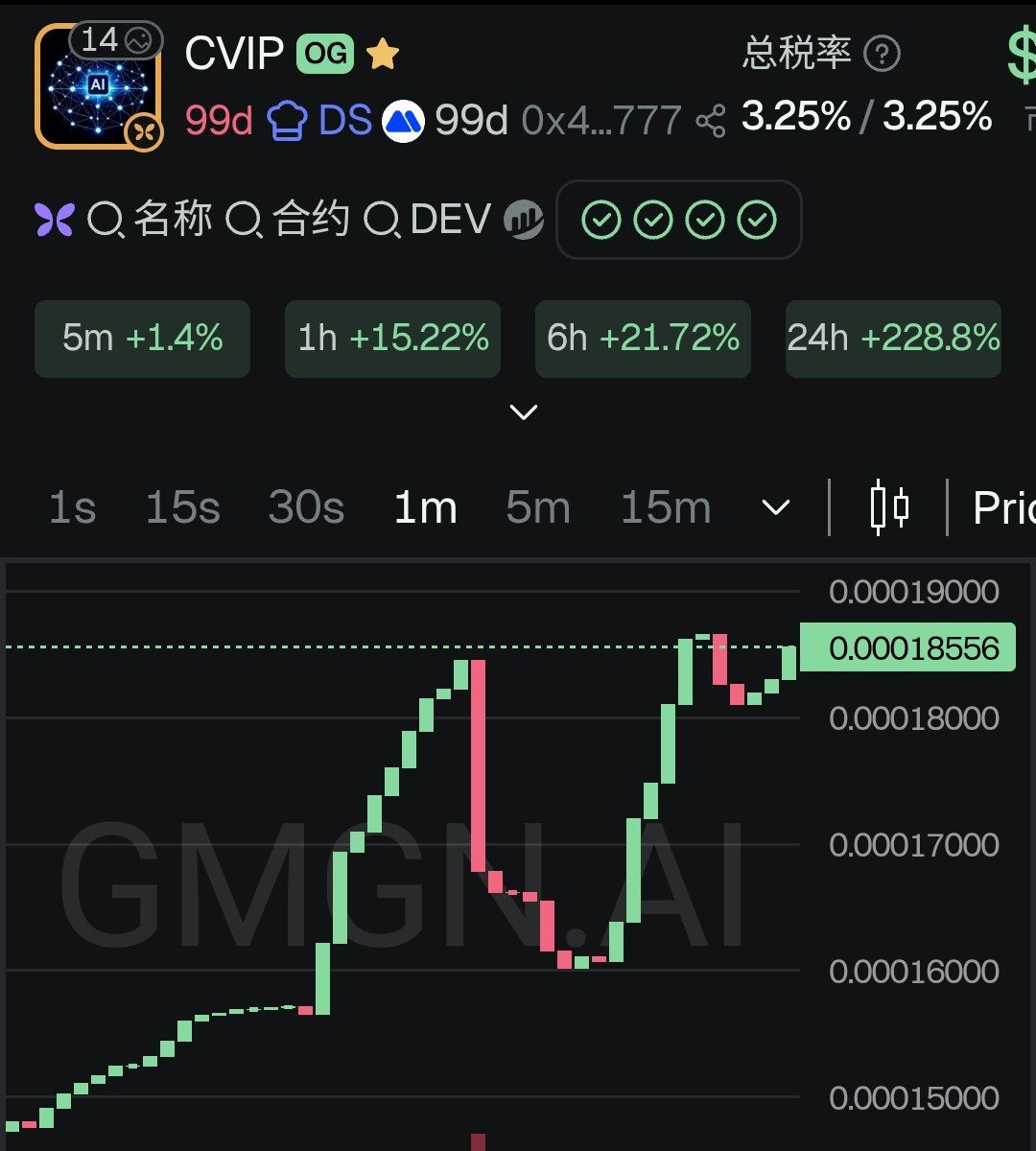 Dwen_Exchange's tweet photo. BSC 🟡🔥
#CVIP,似乎有地推参与,150k,🟡🔥,慢顶
0x42fb0d6d5730275b6ffd7a43fbb5d3d537aa7777 https://t.co/uksWEF3yaL