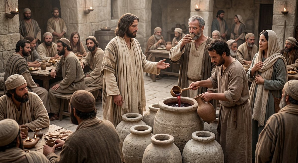 art4dday's tweet photo. Jesus Turns Water Into Wine
Where His presence dwells, the ordinary becomes extraordinary, the first miracle, the first sign.
#WaterIntoWine #FirstMiracle #WeddingAtCana #JesusChrist #BiblicalMiracles #SacredArt #ChristianArtwork #FaithAndArt #DivinePower #ArtOfFaith https://t.co/WmM0NJUHmz