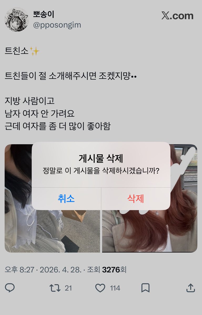 뽀송이 tweet media