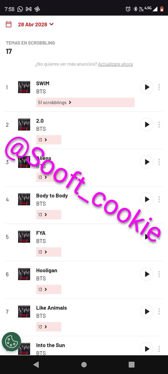 Sooft_cookie's tweet photo. @parkoookie Con fe 🍀💜
28/04 
Inicie tarde el stream 🥲 https://t.co/fm26XcNrB7