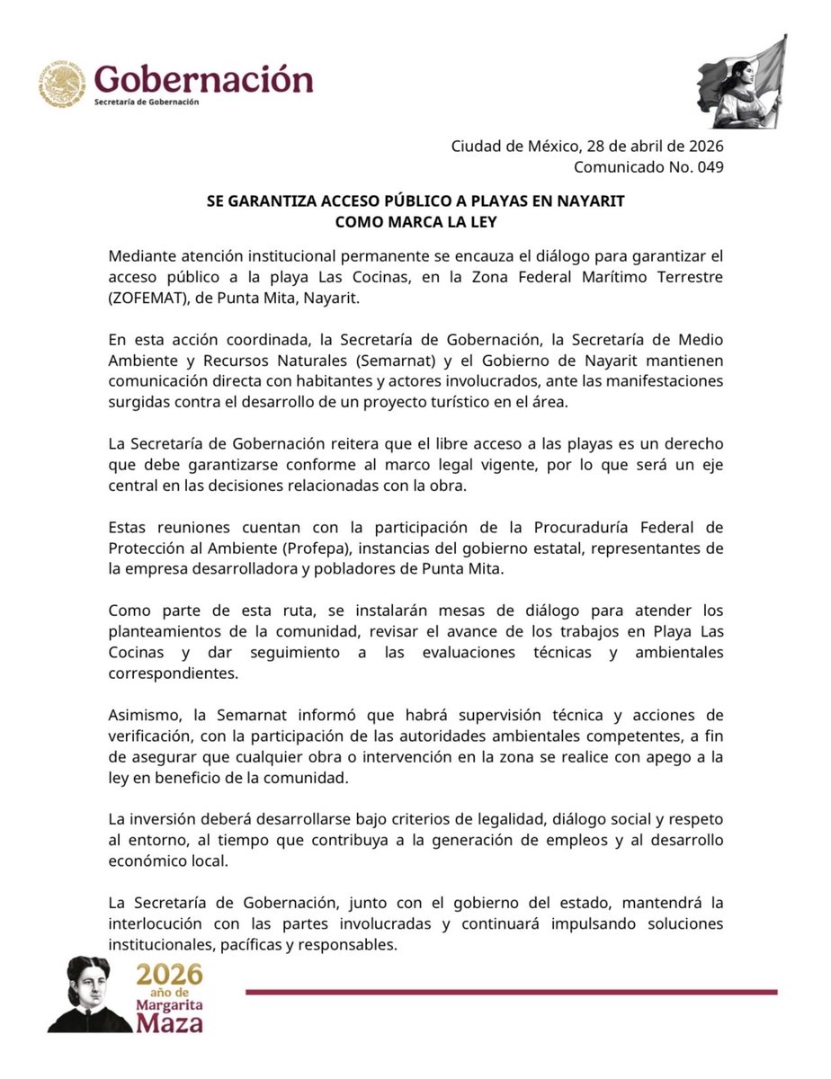 Gobernación tweet media