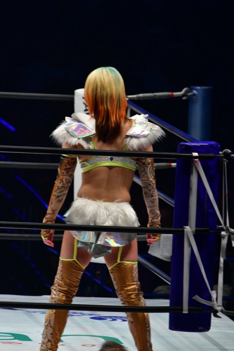 maru_ishimaru's tweet image. 2026.04.26 横浜アリーナ
お待たせ致しました。
本日のGlory Wing🌻の肩幅です。
#STARDOM 
#STARS 
#羽南 選手