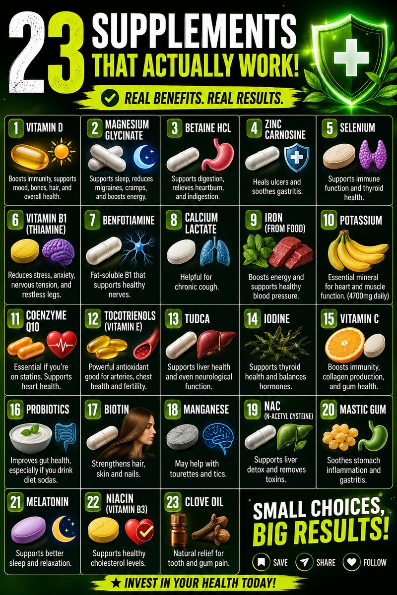 DrTubaSiddiqui's tweet image. facebook.com/share/p/1AxCVK…

#drtubasiddiqui 
#HealthTips #SupplementsThatWork #VitaminD #MagnesiumBenefits #GutHealth #NaturalHealing #ImmunityBoost #HealthyLiving #WellnessTips #HairSkinNails #SleepBetter #LiverDetox #NutritionTips #HolisticHealth #UrduHealth #پاکستانی_صح