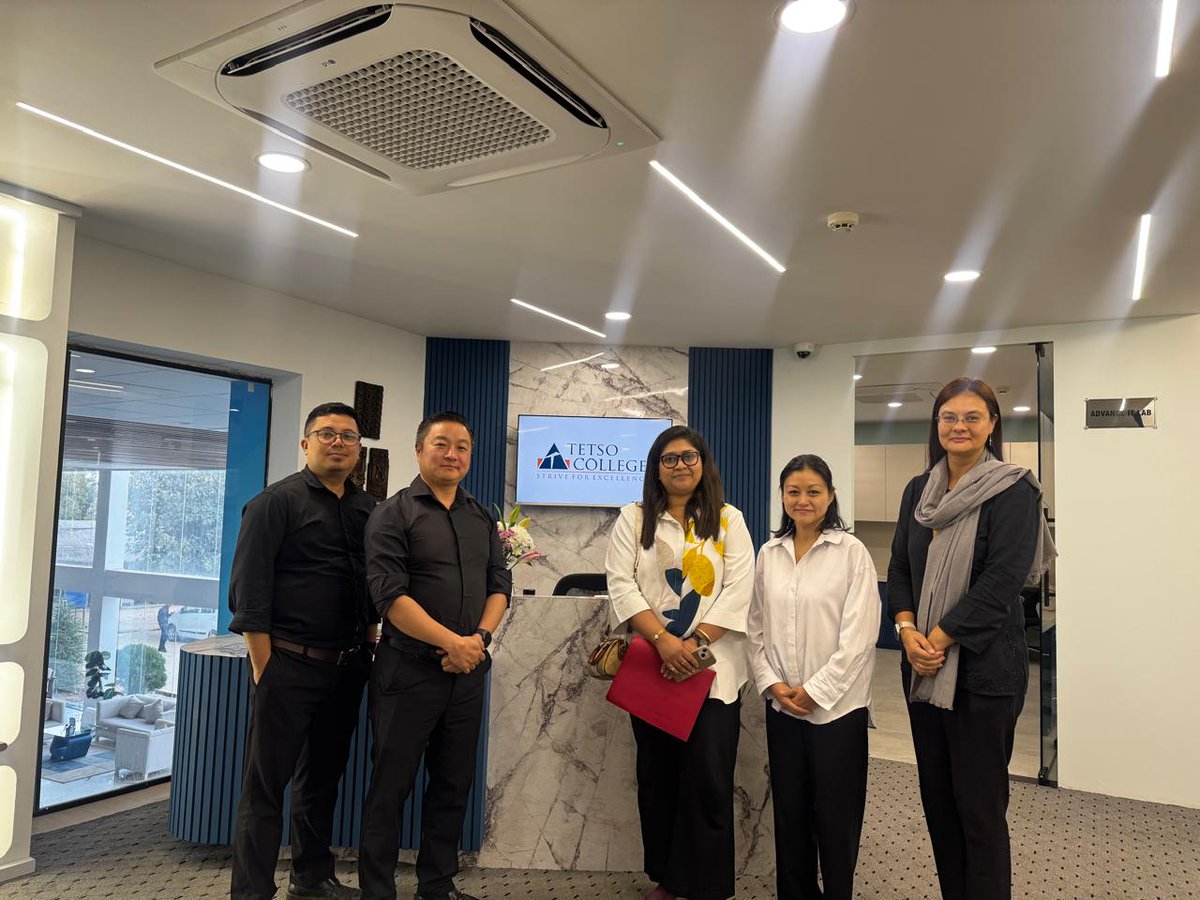 TetsoCollege's tweet photo. Smt Sananda Mitra from the United States Consulate General Kolkata with a few of the Tetso College team when she visited in February this year - We are excited about upcoming joint programmes and areas to collaborate as early as June 2026 for both staff & students https://t.co/djgpFqnLJ3