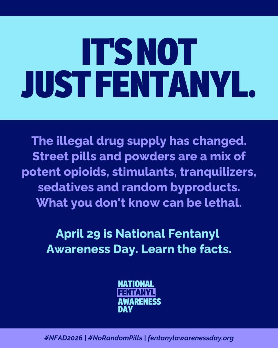 OperationPAR's tweet photo. Do you know where your pill came from? Unless you got it from a pharmacy or your doctor, it could contain a deadly dose of fentanyl. Protect yourself and your friends by learning the facts at https://t.co/5XtnBkyBgY. #NoRandomPills  Need recovery support? Call  1-888-727-6398 https://t.co/1zDJMmOsEZ
