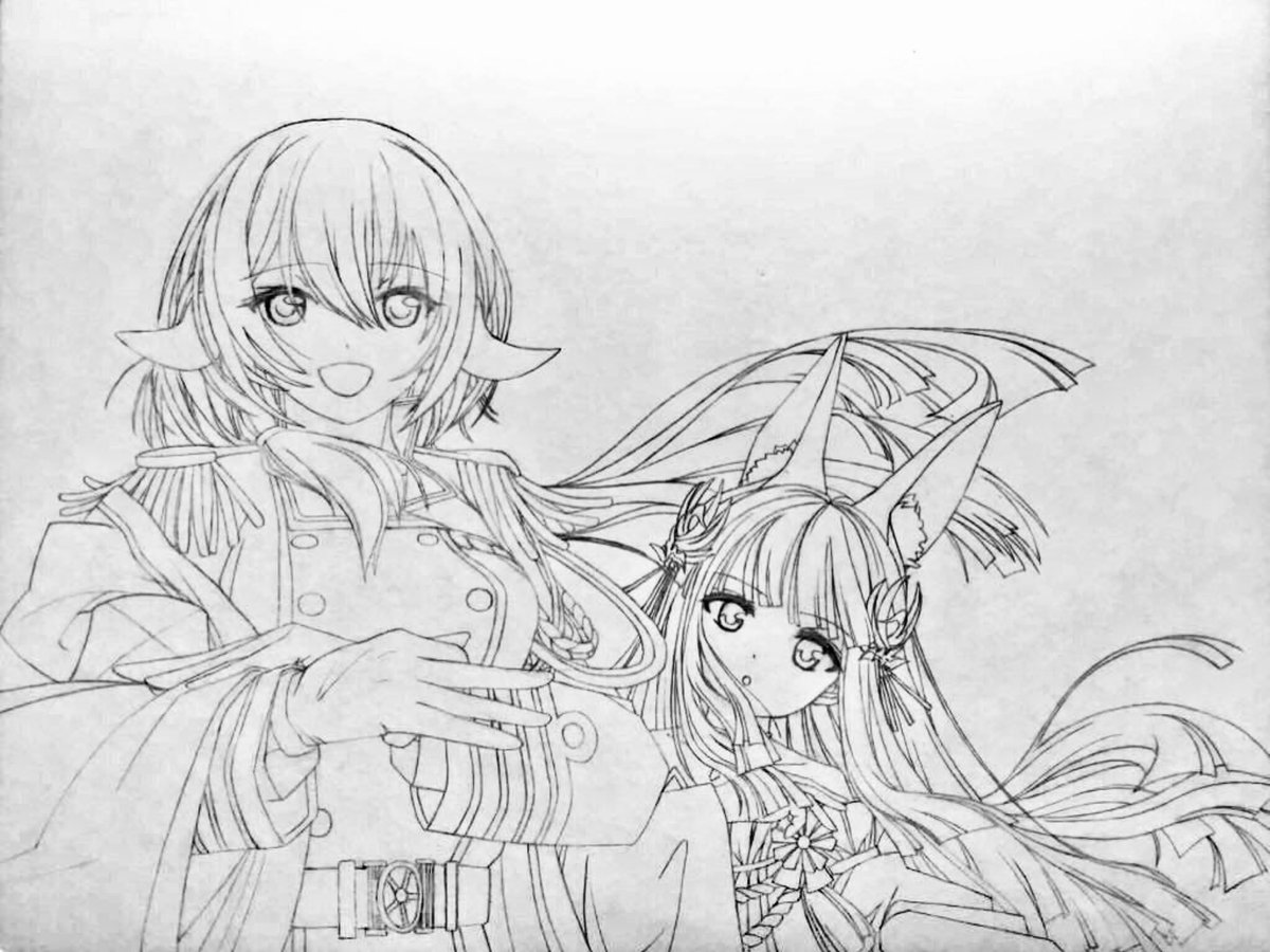 紙などに問題があって、線画で中止した作品。