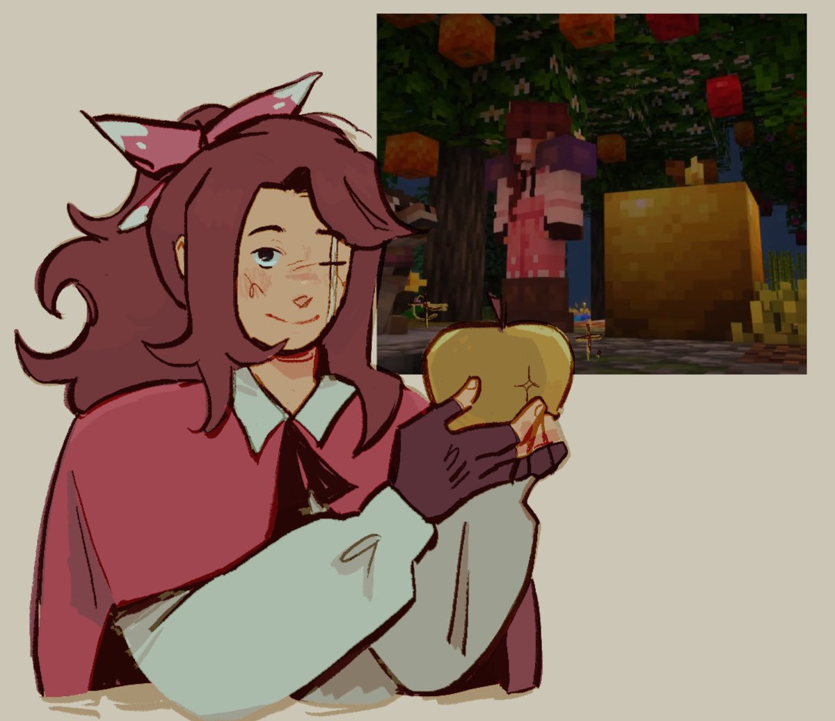 just a cherri with her apple #CowboySMP