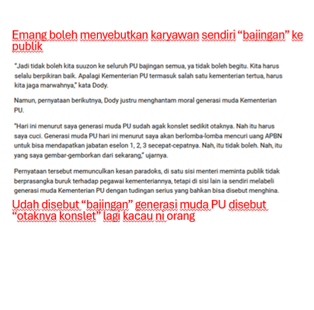 AntoGusli's tweet photo. mari kawal teman-teman jangan sampai ASN PU dipecat oleh Pak Menteri PU Dody Hanggodo dan gerombolannya....! https://t.co/GYuH6TyUZg
