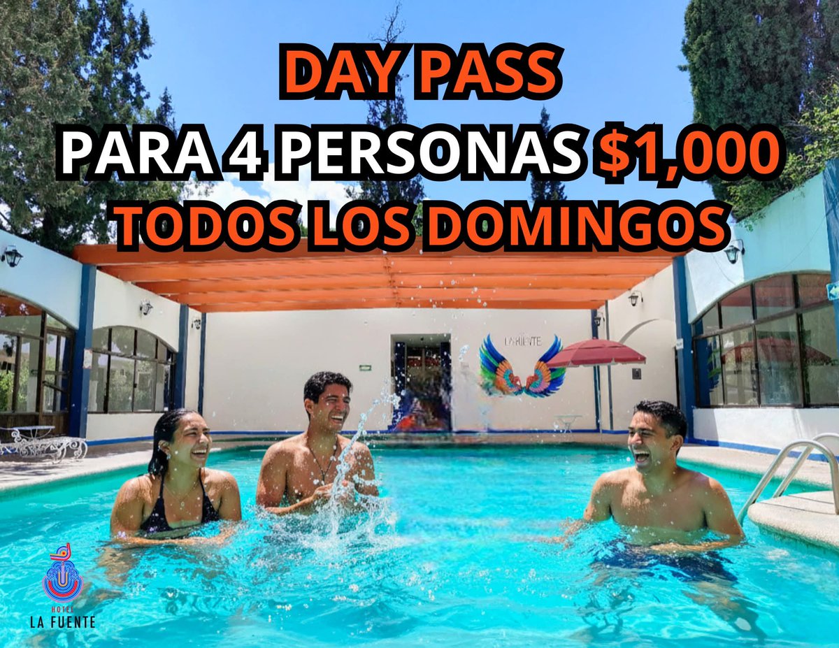 lafuentesalt's tweet image. ¿Y qué hacemos el domingo?🤔
Aquí está la respuesta🏊‍♂️

✅4 personas por $1,000
✅Ingreso a la alberca desde las 10 am
✅Ingreso a la habitación 3 pm
✅Salida 9 pm
✅Solo domingos

Reserva ahora enviado un mensaje📲👇

#DomingoDeFiesta #pooltime #alberca #LaFuente #Hotel